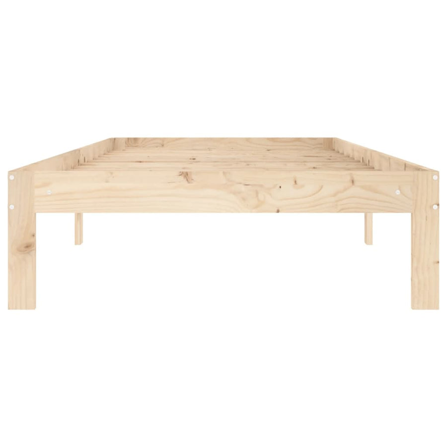Bedframe Massief Grenenhout 90 x 200 cm Naturel