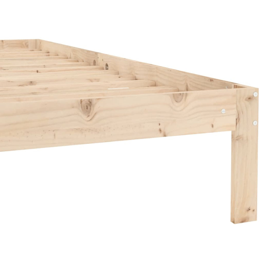 Bedframe Massief Grenenhout 90 x 200 cm Naturel