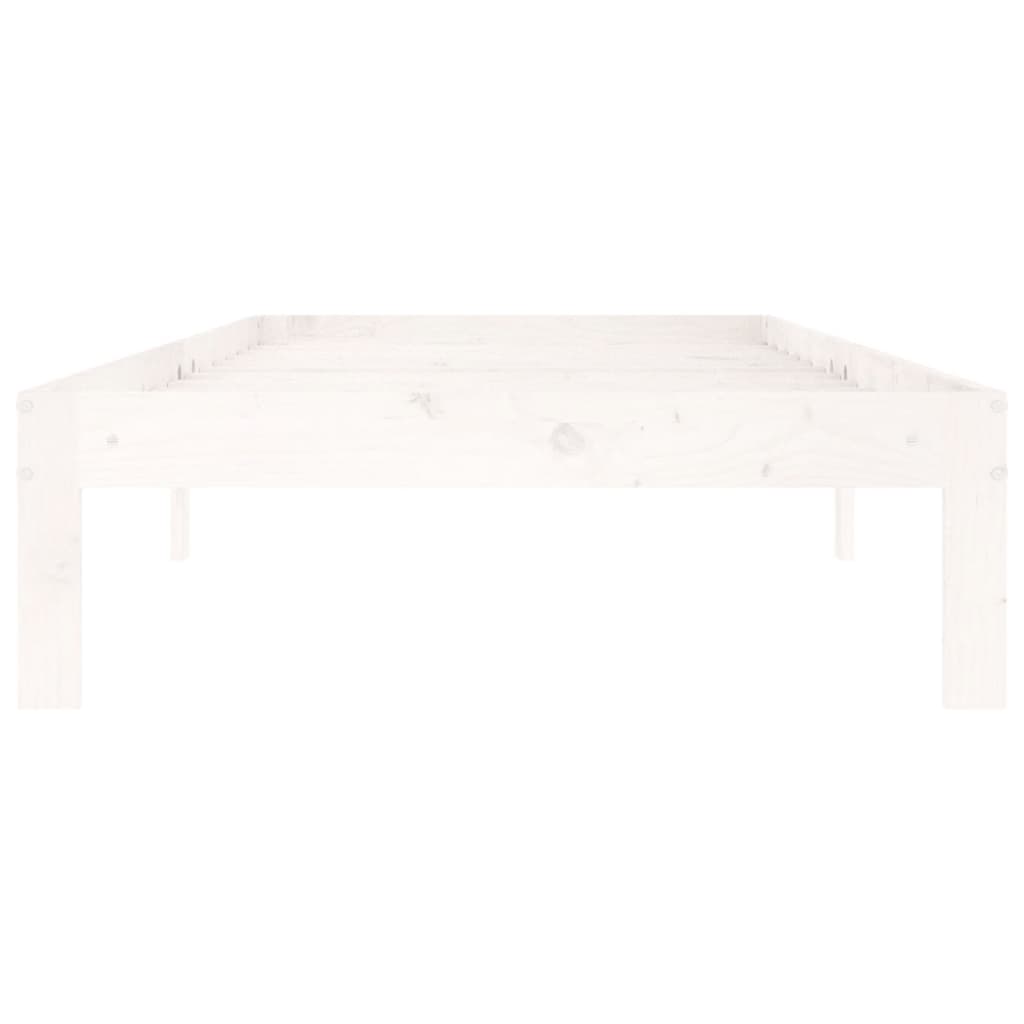 Bedframe Massief Grenenhout 90 x 200 cm Wit