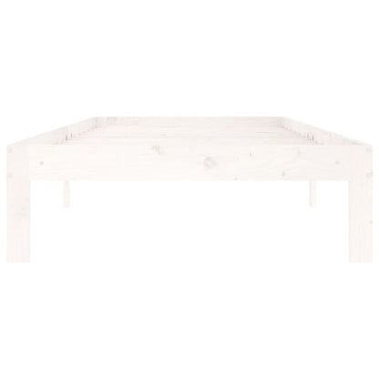 Bedframe Massief Grenenhout 90 x 200 cm Wit