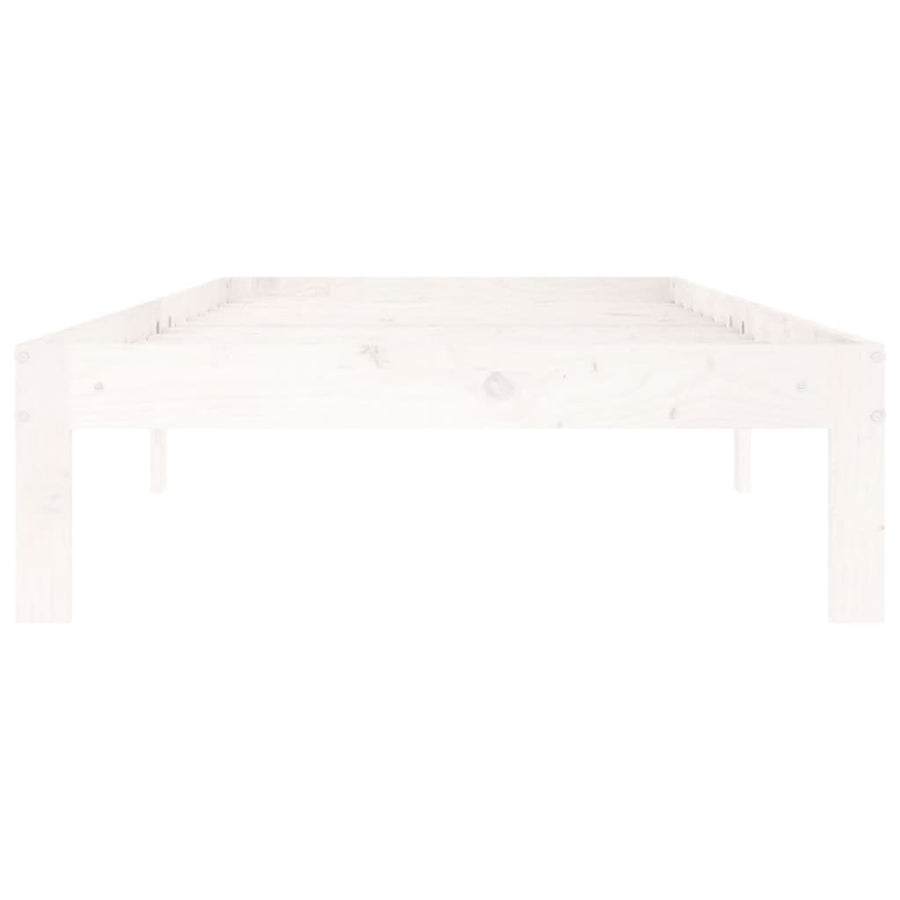 Bedframe Massief Grenenhout 90 x 200 cm Wit