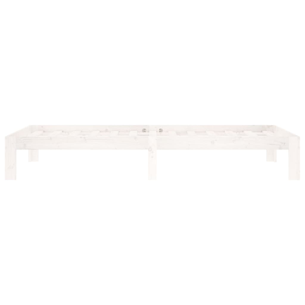 Bedframe Massief Grenenhout 90 x 200 cm Wit