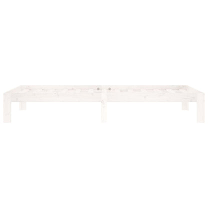 Bedframe Massief Grenenhout 90 x 200 cm Wit