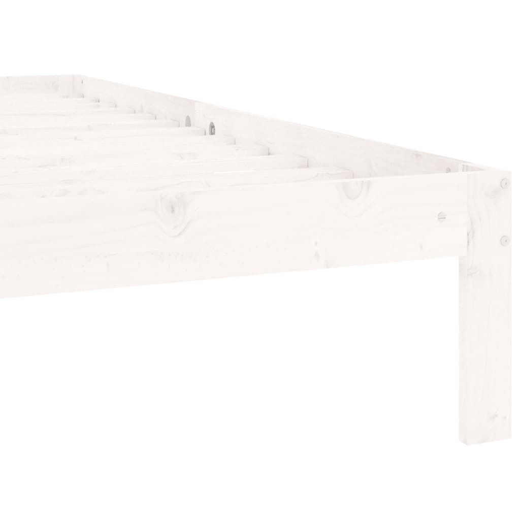Bedframe Massief Grenenhout 90 x 200 cm Wit