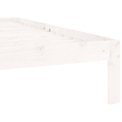 Bedframe Massief Grenenhout 90 x 200 cm Wit