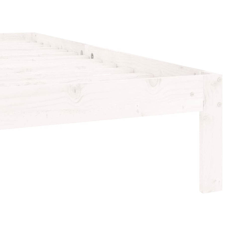 Bedframe Massief Grenenhout 90 x 200 cm Wit