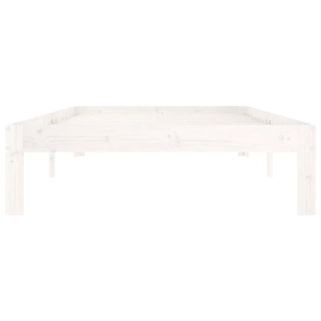 Bedframe Massief Grenenhout 100 x 200 cm Wit