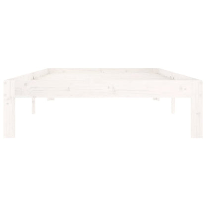 Bedframe Massief Grenenhout 100 x 200 cm Wit