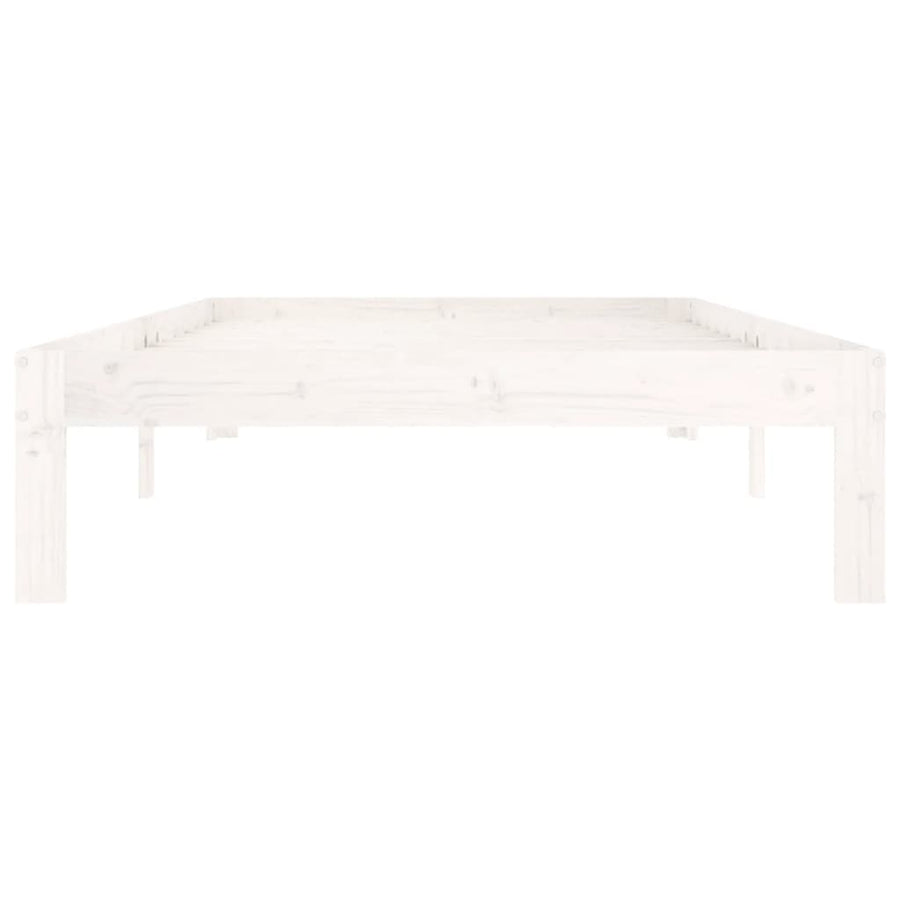 Bedframe Massief Grenenhout 100 x 200 cm Wit