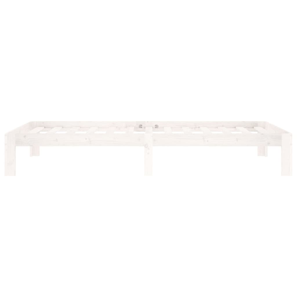 Bedframe Massief Grenenhout 100 x 200 cm Wit