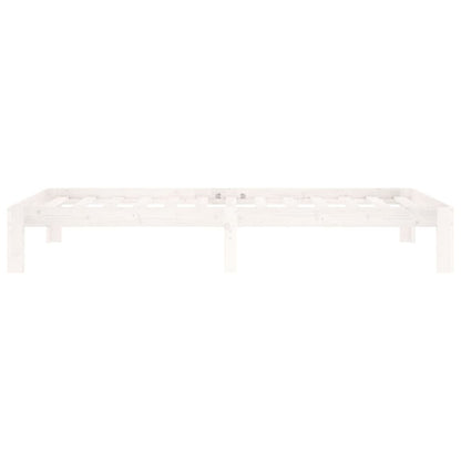Bedframe Massief Grenenhout 100 x 200 cm Wit