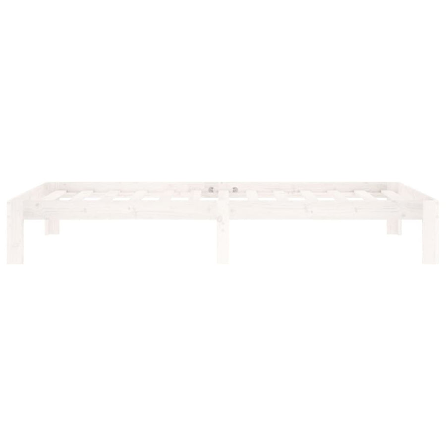 Bedframe Massief Grenenhout 100 x 200 cm Wit