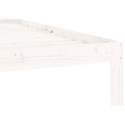 Bedframe Massief Grenenhout 100 x 200 cm Wit