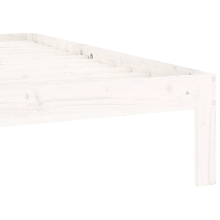 Bedframe Massief Grenenhout 100 x 200 cm Wit