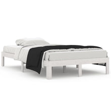 Bedframe Massief Grenenhout 120 x 200 cm Wit