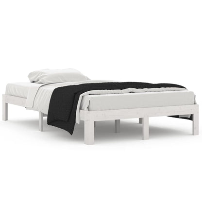 Bedframe Massief Grenenhout 120 x 200 cm Wit