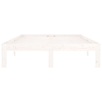 Bedframe Massief Grenenhout 120 x 200 cm Wit