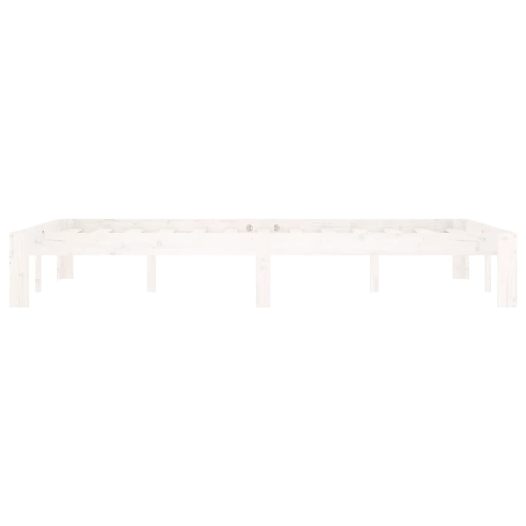 Bedframe Massief Grenenhout 120 x 200 cm Wit
