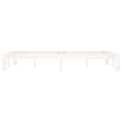 Bedframe Massief Grenenhout 120 x 200 cm Wit