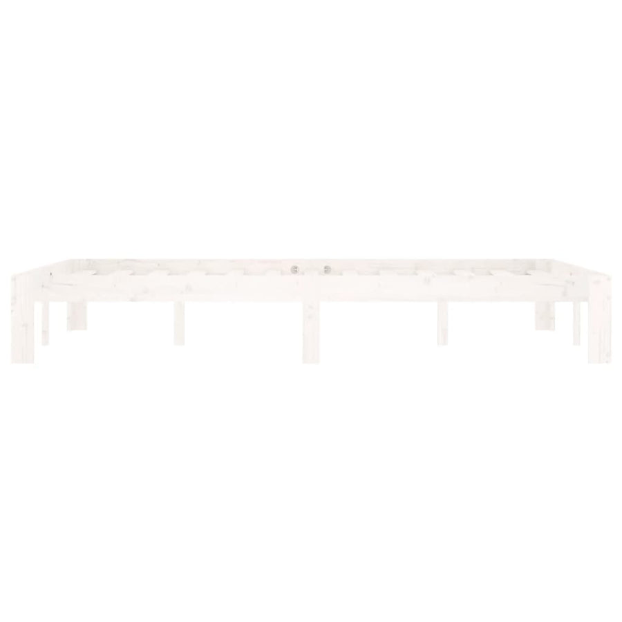 Bedframe Massief Grenenhout 120 x 200 cm Wit
