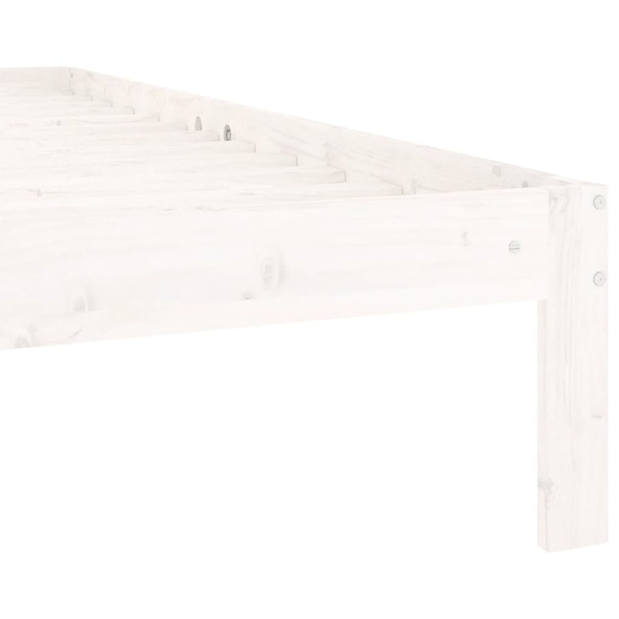 Bedframe Massief Grenenhout 120 x 200 cm Wit