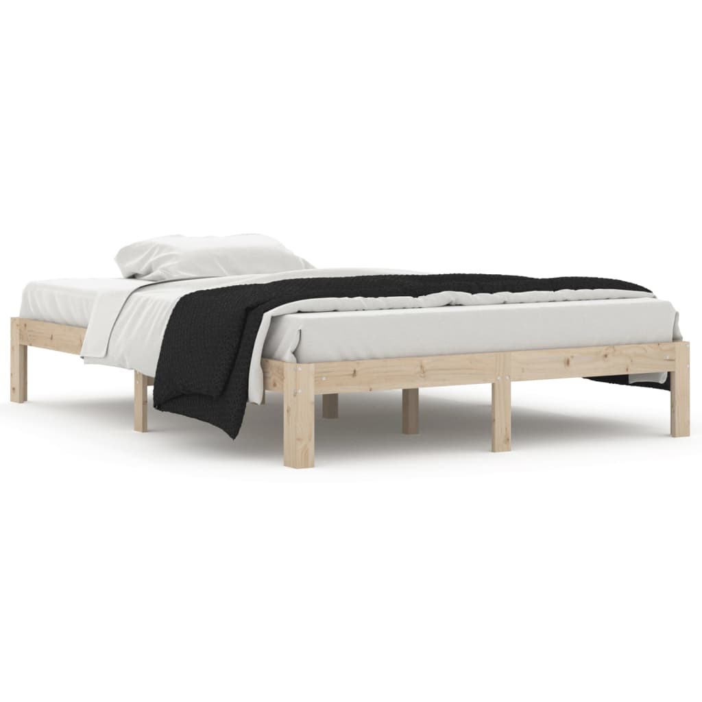 Bedframe Massief Grenenhout 140 x 200 cm Naturel
