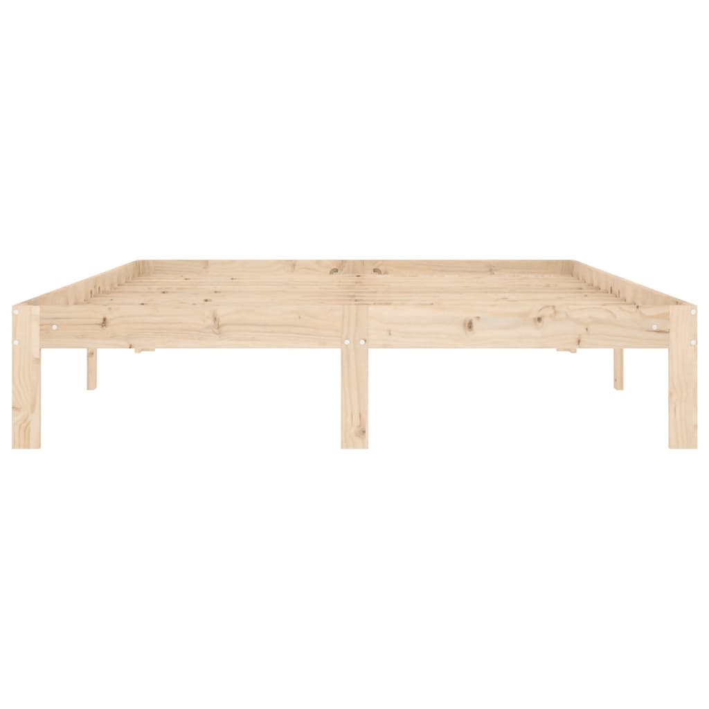 Bedframe Massief Grenenhout 140 x 200 cm Naturel