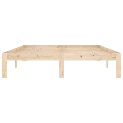 Bedframe Massief Grenenhout 140 x 200 cm Naturel