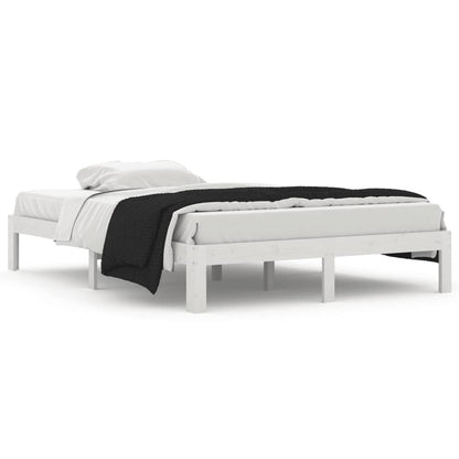 Bedframe Massief Grenenhout 140 x 200 cm Wit