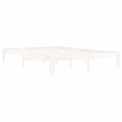 Bedframe Massief Grenenhout 140 x 200 cm Wit