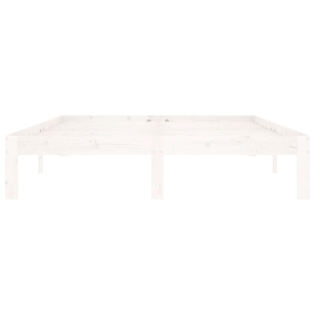 Bedframe Massief Grenenhout 140 x 200 cm Wit