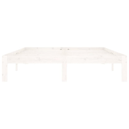 Bedframe Massief Grenenhout 140 x 200 cm Wit
