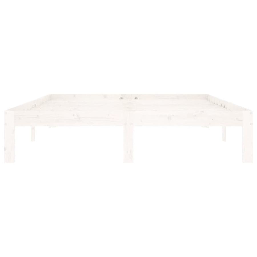 Bedframe Massief Grenenhout 140 x 200 cm Wit