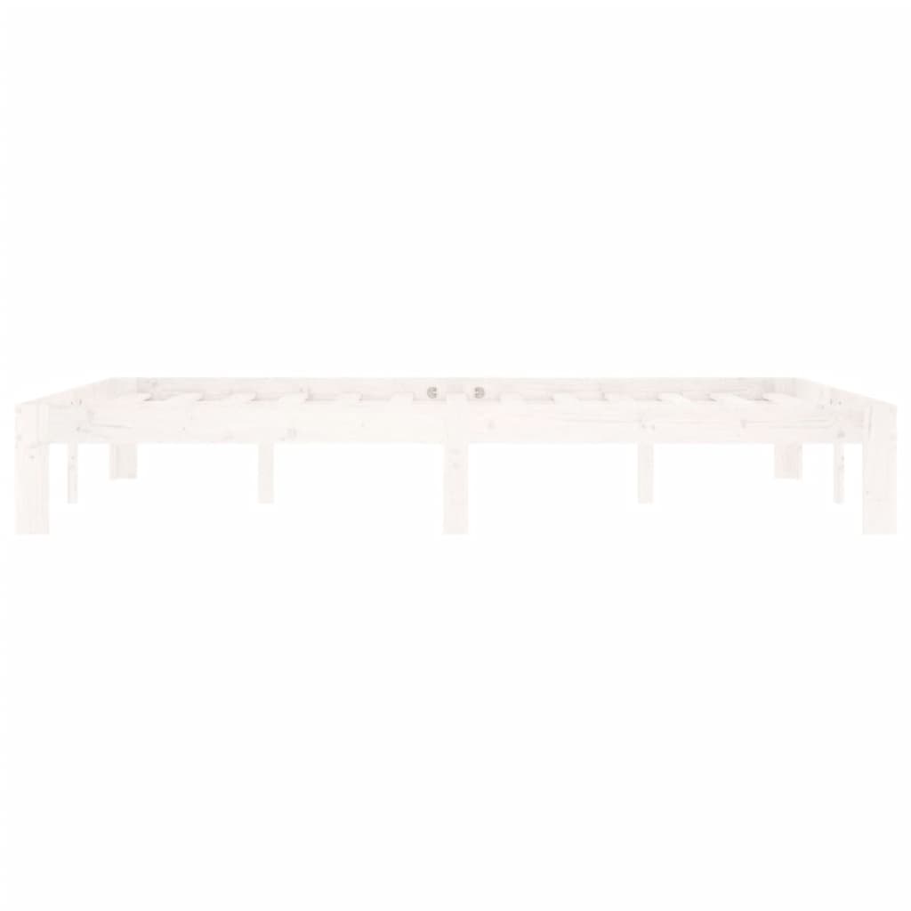Bedframe Massief Grenenhout 140 x 200 cm Wit
