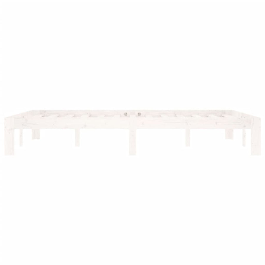 Bedframe Massief Grenenhout 140 x 200 cm Wit