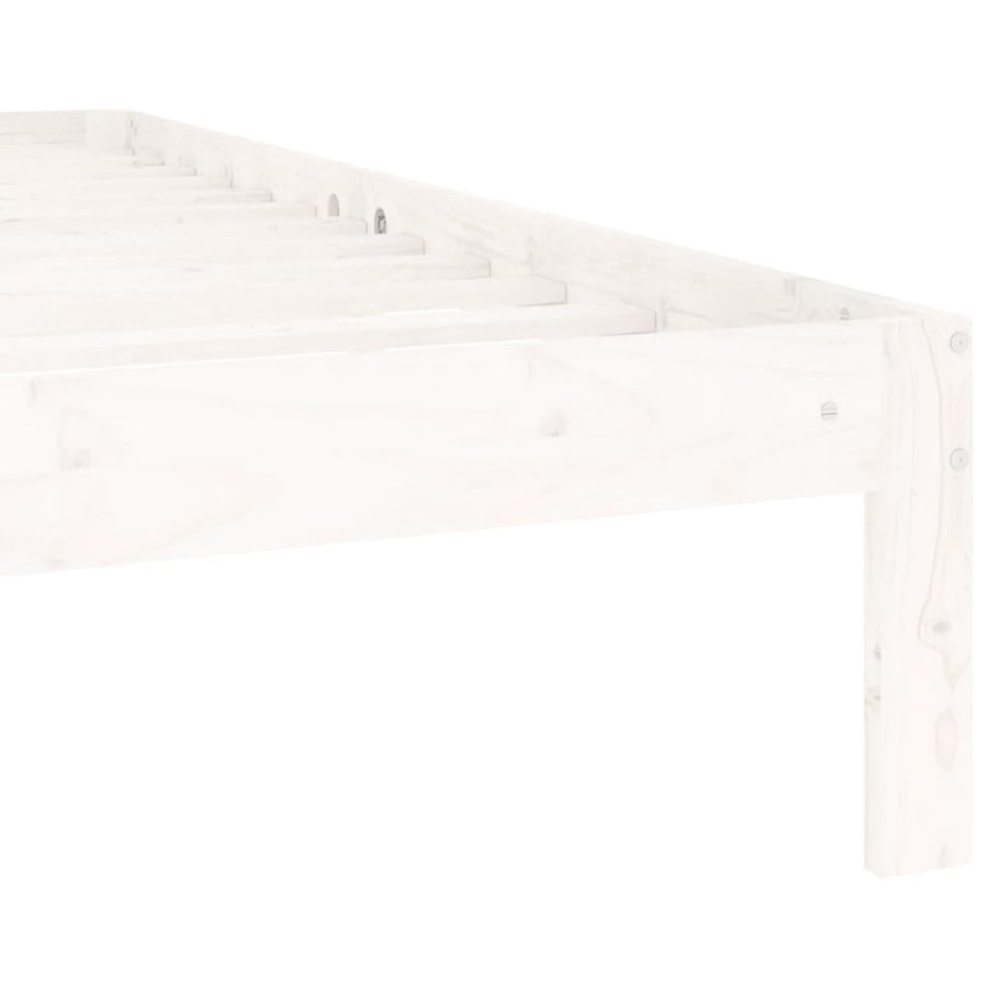 Bedframe Massief Grenenhout 140 x 200 cm Wit