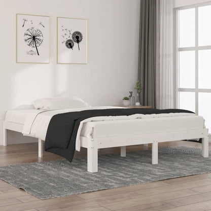 Bedframe Massief Grenenhout 140 x 200 cm Wit
