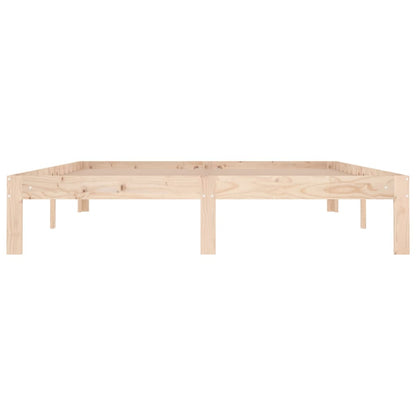 Bedframe Massief Hout King Size 150 x 200 cm Naturel