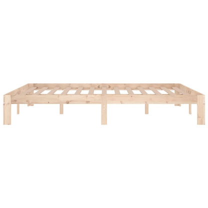 Bedframe Massief Hout King Size 150 x 200 cm Naturel