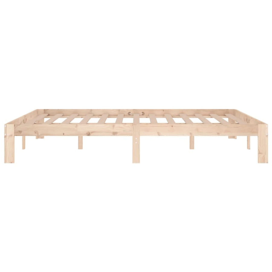 Bedframe Massief Hout King Size 150 x 200 cm Naturel