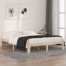 Bedframe Massief Hout King Size 150 x 200 cm Naturel