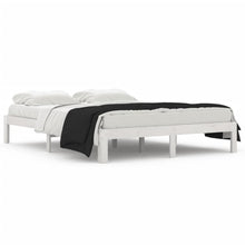 Bedframe Massief Hout King Size 150 x 200 cm Wit