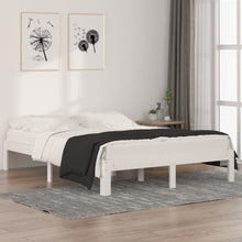 Bedframe Massief Hout King Size 150 x 200 cm Wit