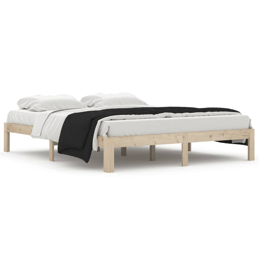 Bedframe Massief Grenenhout 160 x 200 cm Naturel