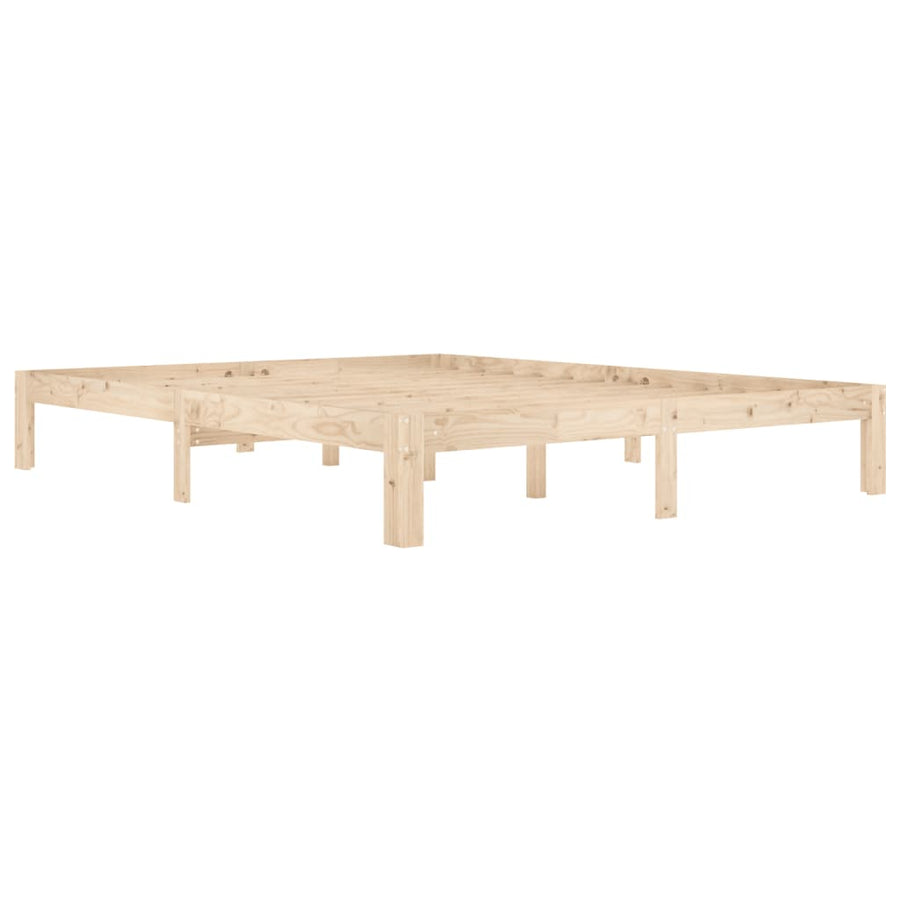 Bedframe Massief Grenenhout 160 x 200 cm Naturel