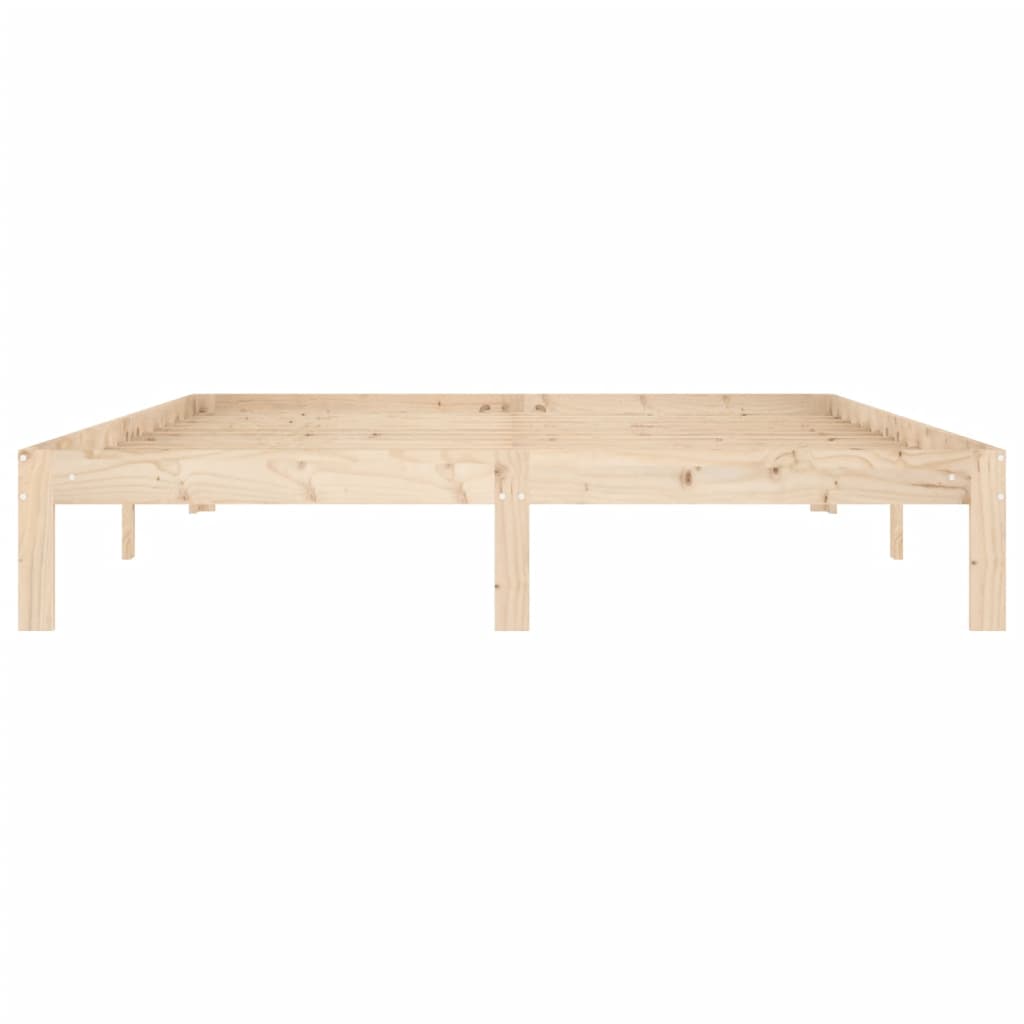 Bedframe Massief Grenenhout 160 x 200 cm Naturel