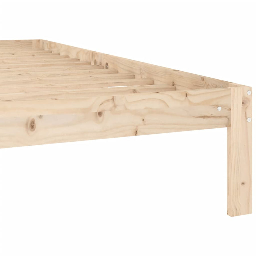 Bedframe Massief Grenenhout 160 x 200 cm Naturel