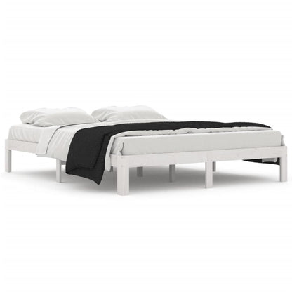 Bedframe Massief Grenenhout 160 x 200 cm Wit