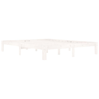 Bedframe Massief Grenenhout 160 x 200 cm Wit