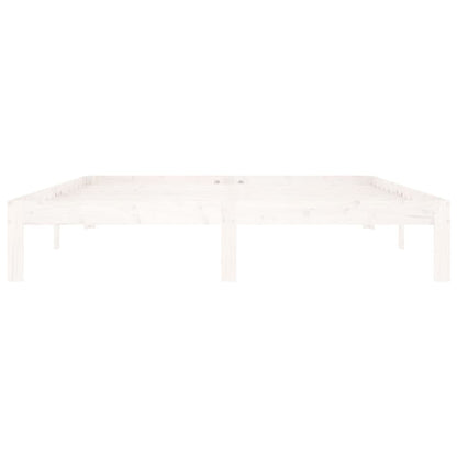 Bedframe Massief Grenenhout 160 x 200 cm Wit